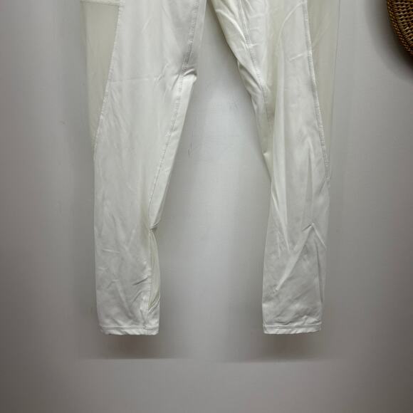 Offline by Aerie White High Rise 7/8 Legging Large LONG Mesh Pockets Activewear - Picture 4 of 6